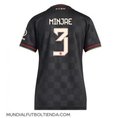 Camiseta Bayern Munich Kim Min-jae #3 Tercera Equipación Replica 2025-26 para mujer mangas cortas Camiseta Bayern Munich Kim Min-jae #3 Tercera Equipación Replica 2025-26 para mujer mangas cortas